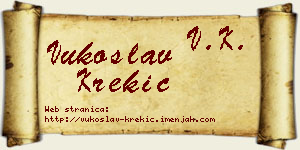 Vukoslav Krekić vizit kartica